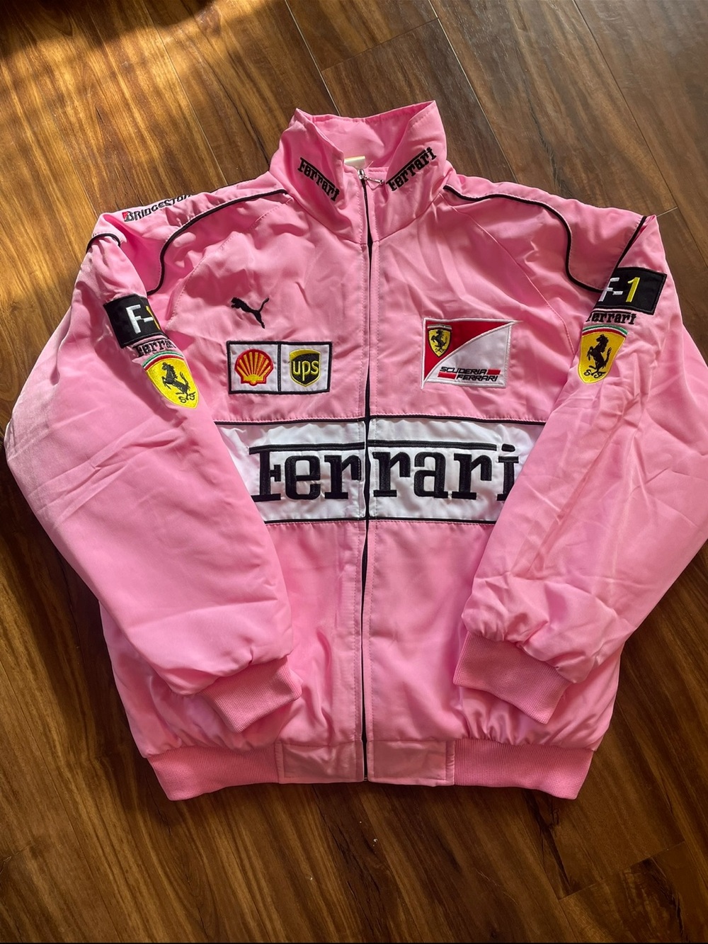 Ferrari Pink F1 Racing Jacket